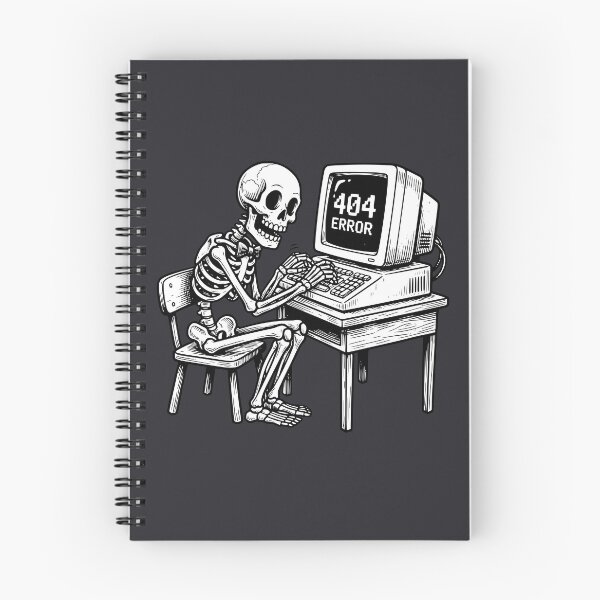 Item preview, 404 Error Skeleton Programmer Retro Cartoon designed and sold by neverhappened.