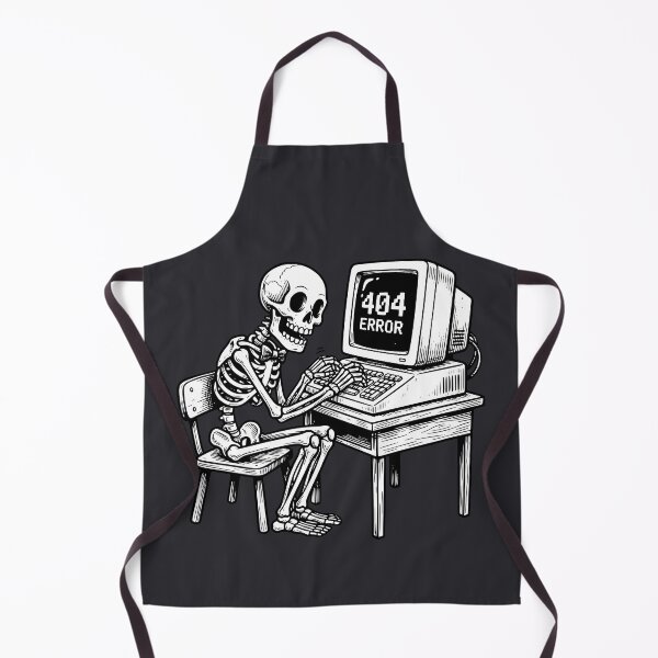 Item preview, 404 Error Skeleton Programmer Retro Cartoon designed and sold by neverhappened.