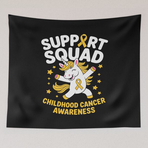 Item preview, Support-Squad Childhood Cancer Awareness Dabbing Unicorn designed and sold by Eskomeranola.