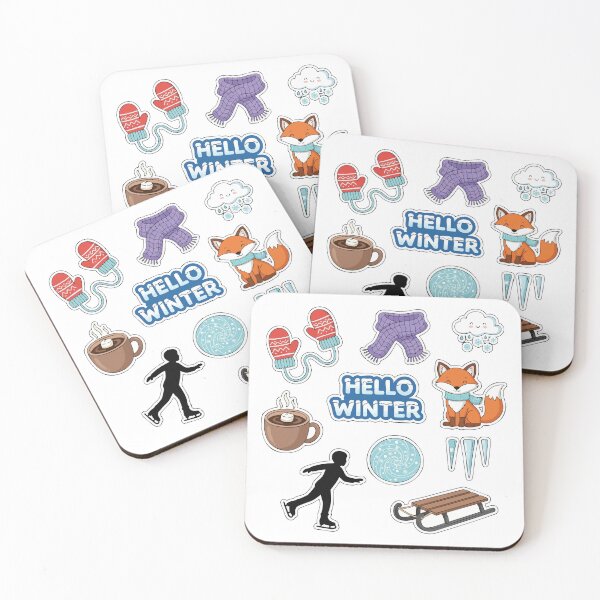 Item preview, Cute Winter Icons Vector Clipart Set designed and sold by graphicnew.