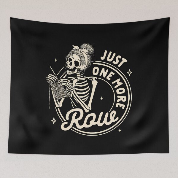Item preview, Knitting Lover Knit Happens Skeleton Just One More Row designed and sold by reeneregen.