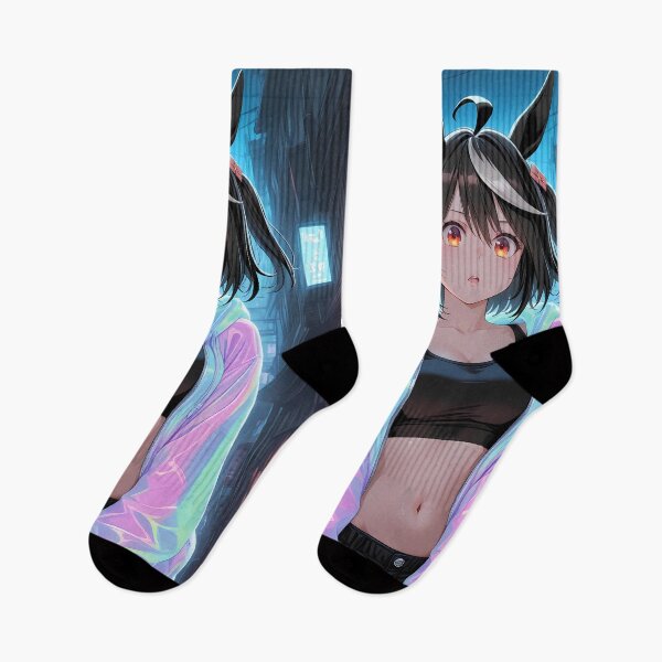 Item preview, Kitasan Black Uma Musume Pretty Derby Futuristic Neon Street Waifu designed and sold by mildaclairmo.