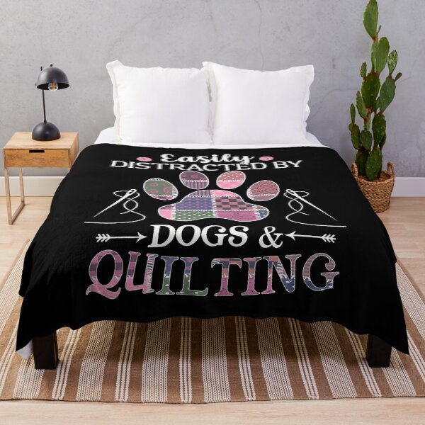 Item preview, Easily Distracted By Dogs And Quilting Funny designed and sold by reeneregen.