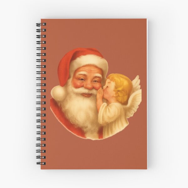 Item preview, Whispering Angel and Santa – Vintage Christmas Magic designed and sold by © Zenscape Studio 2025.