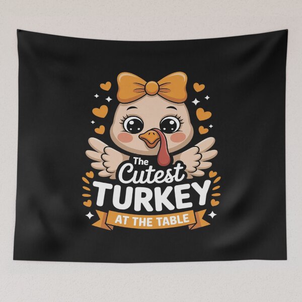 Item preview, Thanksgiving Girls Fall Cutest Turkey At The Table designed and sold by Eskomeranola.