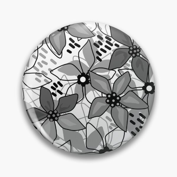 Artikelvorschau, Blumenskizze im Retro-Stil, schwarz-weiß, rustikal entworfen und verkauft von fuzzyfox.