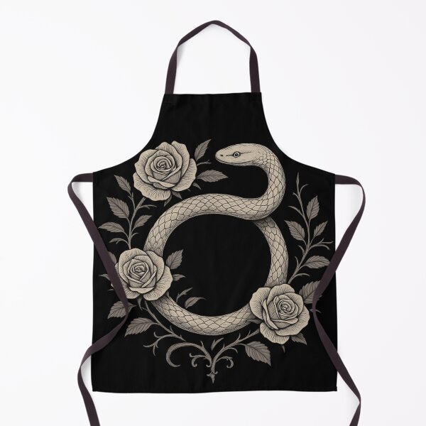 Item preview, Ouroboros Snake with Roses – Gothic Alchemy Eternal Symbol Art designed and sold by Mouraludia.