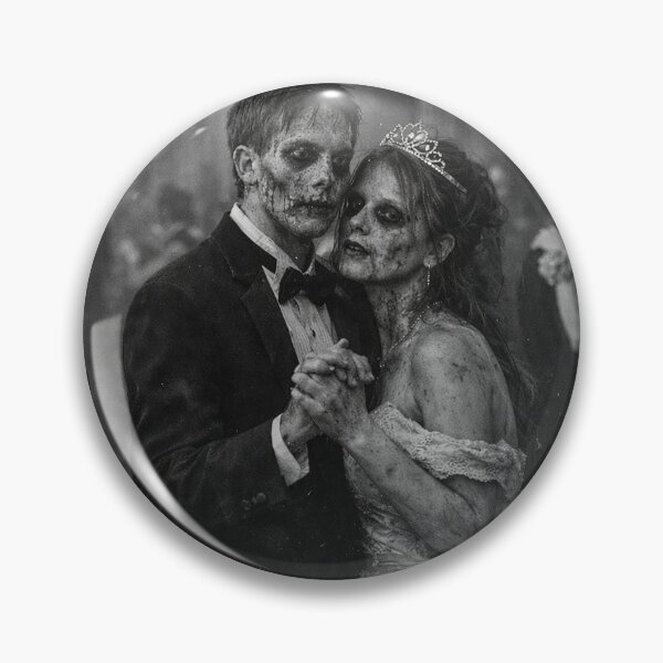 Item preview, Prom Night of the Living Dead – Vintage Zombie Prom Art (Black & White Horror) designed and sold by DiamondSkyShirt.