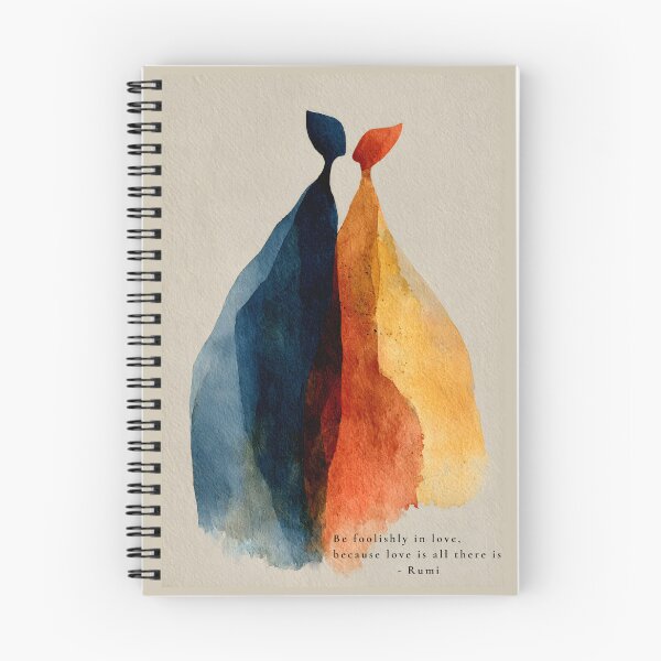 Item preview, Be Foolishly in Love – Rumi Quote Abstract Watercolor Art designed and sold by AtotheTwoDesign.