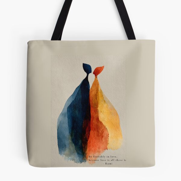 Item preview, Be Foolishly in Love – Rumi Quote Abstract Watercolor Art designed and sold by AtotheTwoDesign.