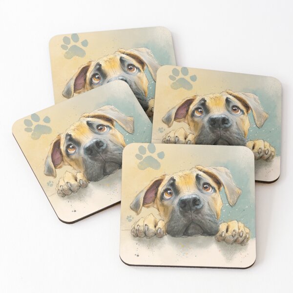 Item preview, Boerboel Peeking over Wall 01 designed and sold by Elisabeth Lucas.