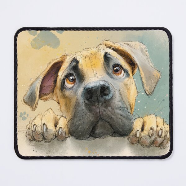 Item preview, Boerboel Peeking over Wall 01 designed and sold by Elisabeth Lucas.
