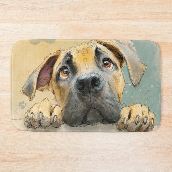 Item preview, Boerboel Peeking over Wall 01 designed and sold by Elisabeth Lucas.