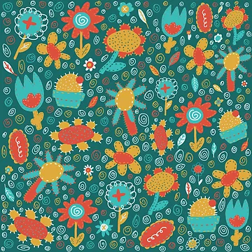 Artwork thumbnail, Patchwork Flower Pattern by Chelzzi