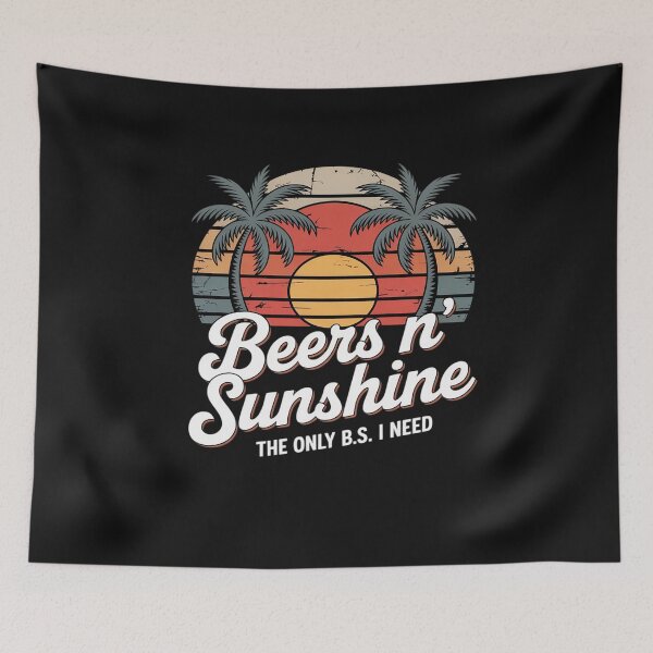 Item preview, The Only BS I Need Is Beers and Sunshine Vintage Surf Shop Men Women designed and sold by Bstilablhot.