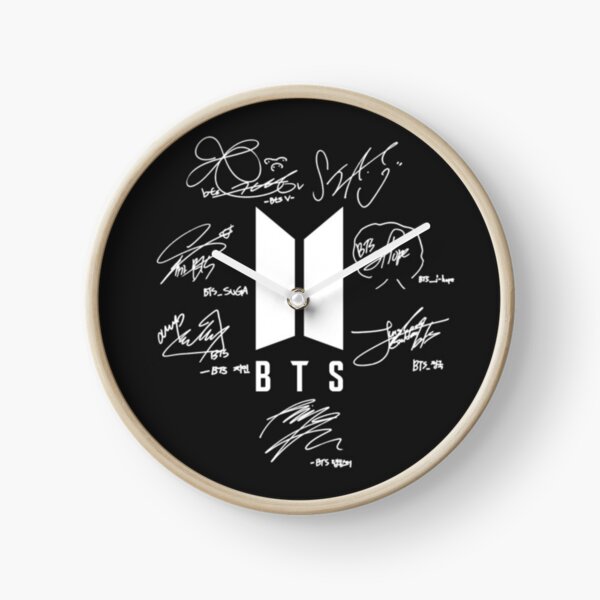 Signatures des membres BTS Horloge