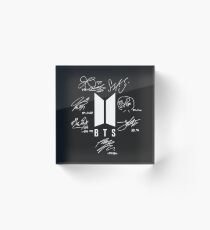 BTS Members Signatures Acrylic Block