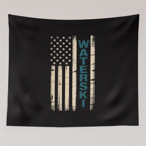 Item preview, Water Ski USA Flag Waterskiing Waterskier Watersports designed and sold by banbopbii.