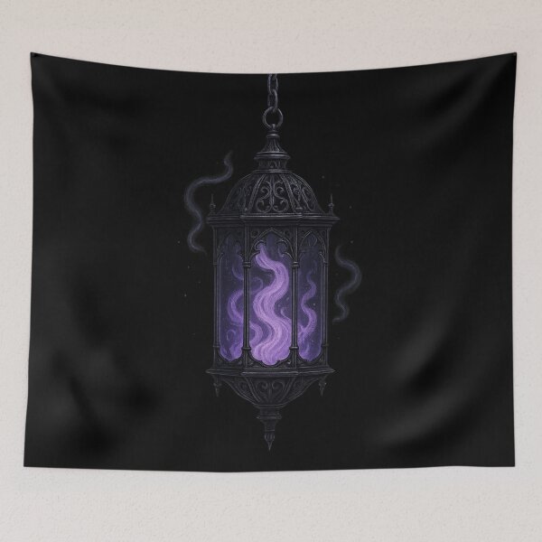 Item preview, Haunted Gothic Lantern – Witch Light Arcane Ghost Flame Art designed and sold by Mouraludia.