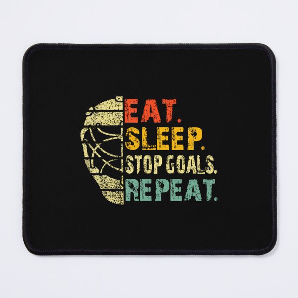 Item preview, Retro Funny Eat Sleep Stop Goals Repeat Ice Hockey Goalie designed and sold by guiceltsaxe3.