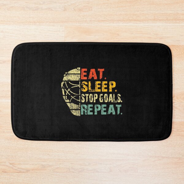 Item preview, Retro Funny Eat Sleep Stop Goals Repeat Ice Hockey Goalie designed and sold by guiceltsaxe3.
