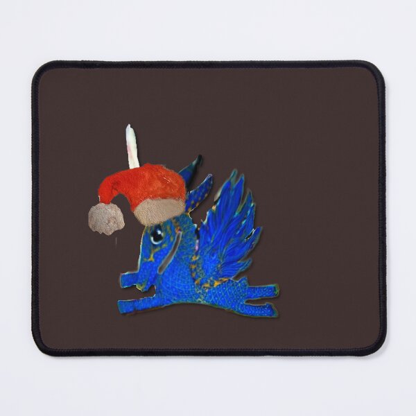 Item preview, Cute Blue Flying Horse Christmas Pegasus in Santa Hat Illustration designed and sold by NataliaFlaherty.