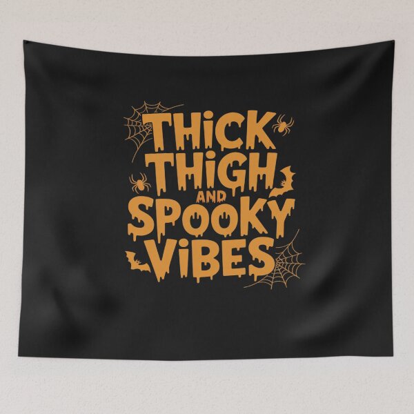 Item preview, Thick Thighs And Spooky Vibes Halloween Women Girls on back designed and sold by Bstilablhot.