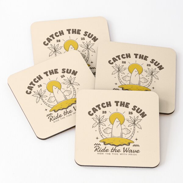 Item preview, Catch the Sun Ride the Wave Retro Surf Sunset Illustration designed and sold by adipra.