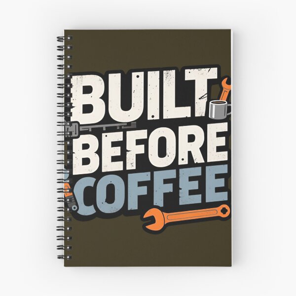 Item preview, Built Before Coffee – Funny Tradie Quote Design designed and sold by TroyTheTerrific.