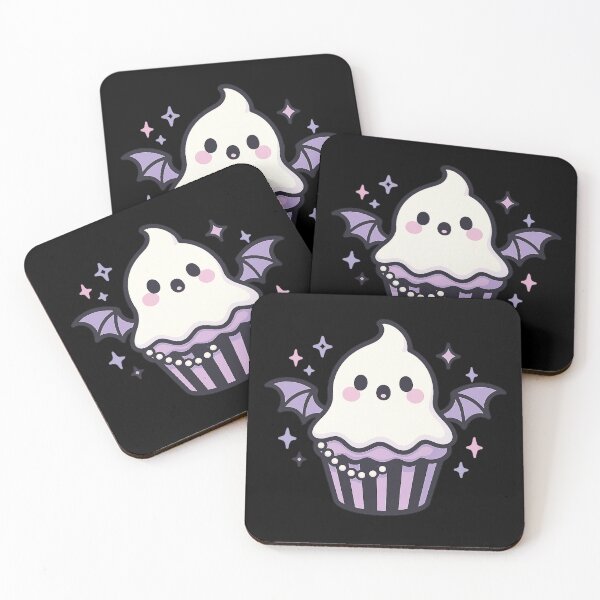 Item preview, Cute Ghost Cupcake – Kawaii Spooky Dessert Pastel Goth Art designed and sold by Mouraludia.