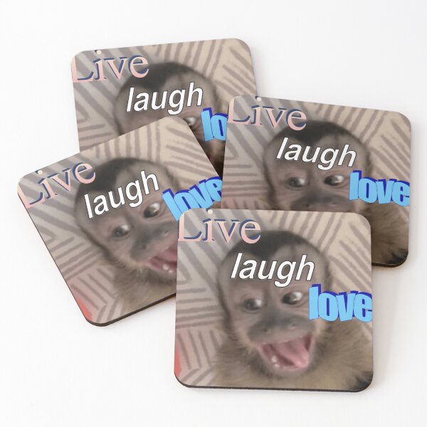 Item preview, "live laugh love" monkey meme designed and sold by monkey zone.