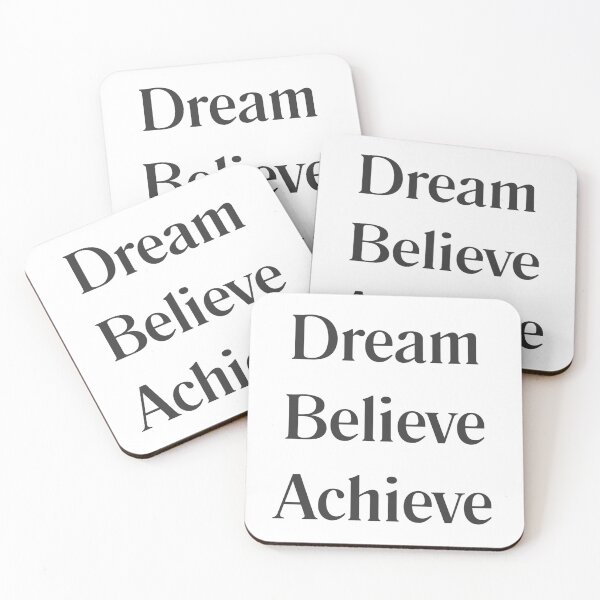 Item preview, Dream Believe Achieve – Black Text Motivational Statement Design designed and sold by HopefulAddie.