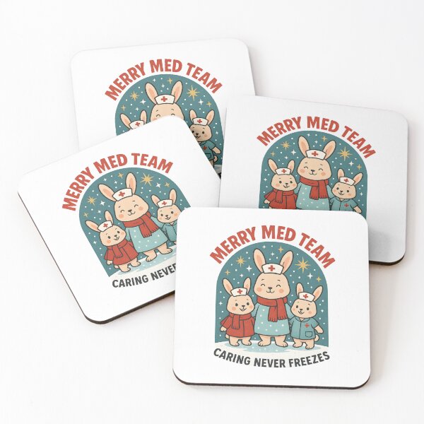 Item preview, Merry Med Team Bunny – Cute Nurse Family Winter Healthcare Design designed and sold by ClinicalHubs.