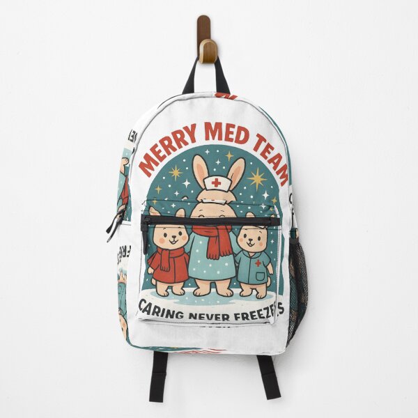 Item preview, Merry Med Team Bunny – Cute Nurse Family Winter Healthcare Design designed and sold by ClinicalHubs.