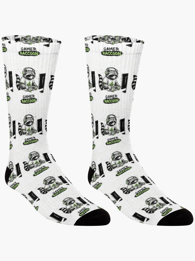 Thumbnail 3 of 5, Socks, Gamer Racoon designed and sold by Jetbrains.