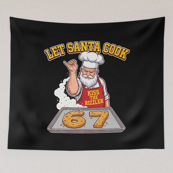 Item preview, Let Santa Cook Kiss The Rizzler 67 Funny Christmas Baking designed and sold by LunaDangelo.