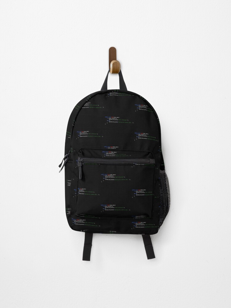 Thumbnail 1 of 3, Backpack, Java Code Humor: Laugh or Wait for a Better Joke designed and sold by WayOutWorks.