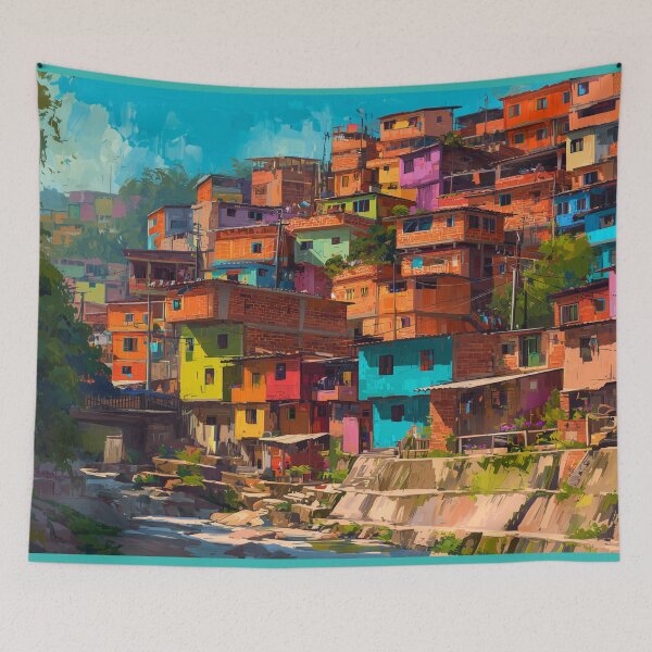 Item preview, Hills of Color, Heart of Medellín designed and sold by ArgentoArt.