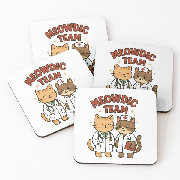 Item preview, Meowdic Team – Cute Cat Doctor and Nurse Medical Crew Design designed and sold by ClinicalHubs.