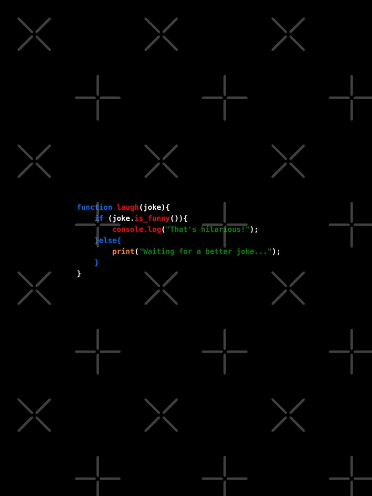 Thumbnail 4 of 4, iPhone Case, JavaScript Code Humor: Laugh or Wait for a Better Joke designed and sold by WayOutWorks.