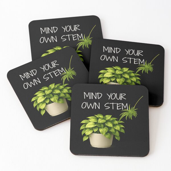 Item preview, ⚠️PLANTIFA COLLECTION⚠️ – 002A – ✨ Mind Your Own Stem ✨  - light for darker backgrounds designed and sold by WheelieGdArt.