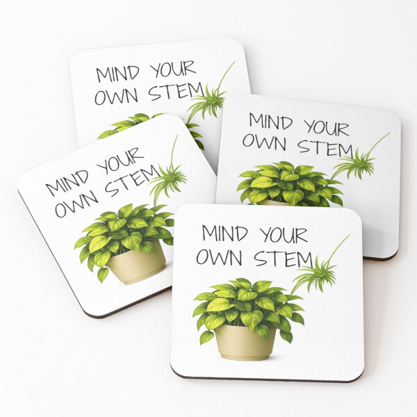 Item preview, ⚠️PLANTIFA COLLECTION⚠️ – 002 – ✨ Mind Your Own Stem ✨ - dark for lighter backgrounds designed and sold by WheelieGdArt.