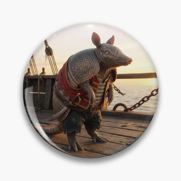 Item preview, Fierce Armadillo Pirate‘ll Crush Ye Barnacles designed and sold by Tridentulus.