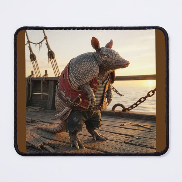 Item preview, Fierce Armadillo Pirate‘ll Crush Ye Barnacles designed and sold by Tridentulus.