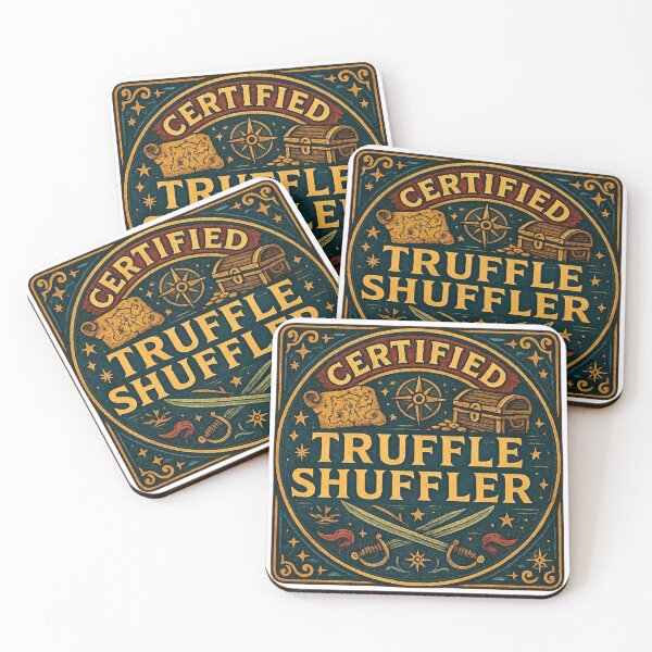 Item preview, Certified Truffle Shuffler Vintage Pirate Badge – Retro 80s Design designed and sold by Lil Sparrow's Shop.
