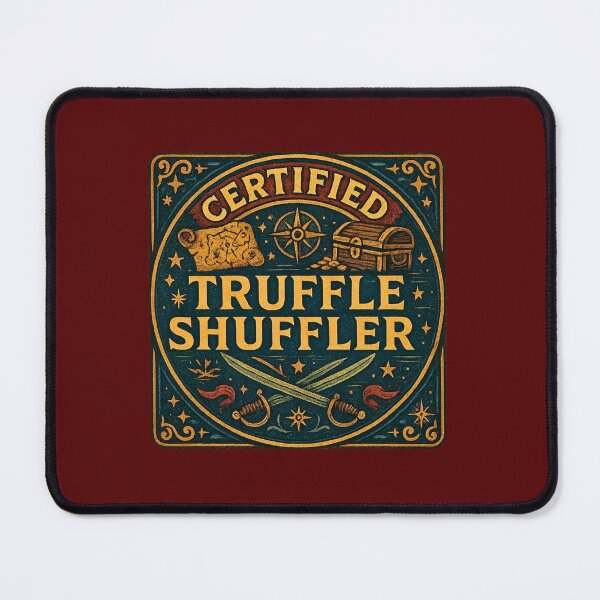 Item preview, Certified Truffle Shuffler Vintage Pirate Badge – Retro 80s Design designed and sold by Lil Sparrow's Shop.