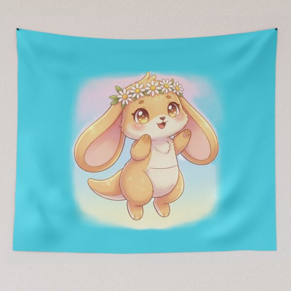 Item preview, Sunnyroo – Adorable Pastel Bunny‑Kangaroo Hybrid | Cute Kawaii Fluffaroo Character in Sunshine designed and sold by harmandragon04.