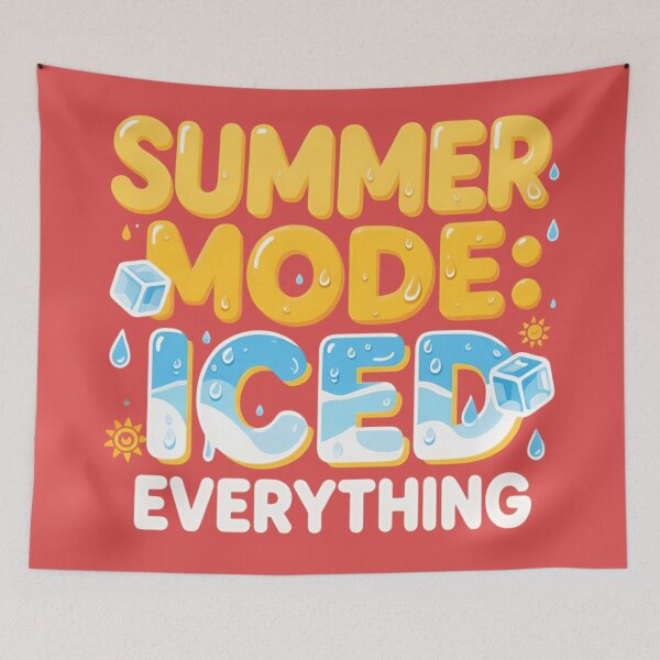 Item preview, Summer Mode Iced Everything – Funny Summer Quote designed and sold by TroyTheTerrific.