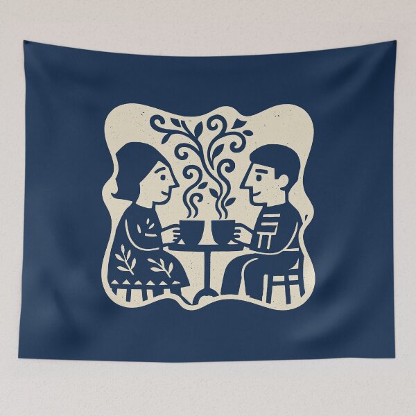 Item preview, Brewing Warmth Between Two Hearts designed and sold by EdvvinStudios.