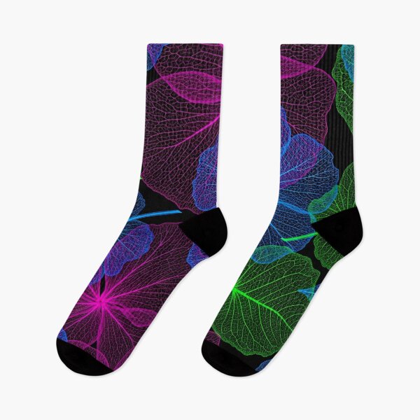 Item preview, Neon Leaf Lace Pattern designed and sold by Kaleidoscope Print.